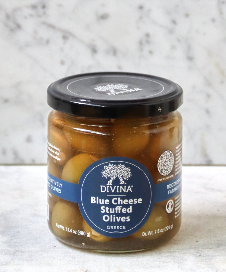 Divina Blue Cheese Olives, 13oz - DeLAURENTI